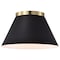 Nuvo Dover 2-Light Small Flush Mount - Black with Vintage Brass 60/7417 - alternate 4